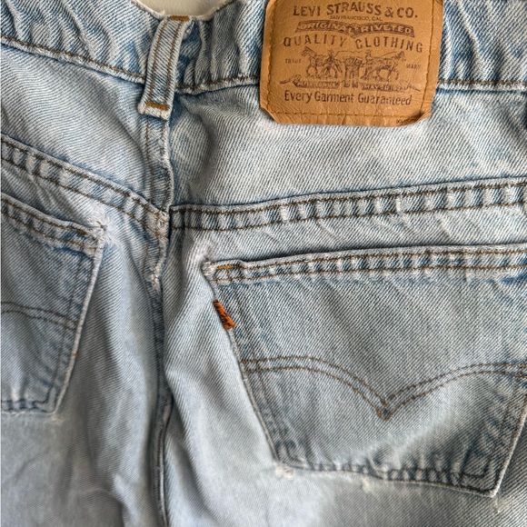 Levi's orange tag Women's Light Blue Jean Shorts - Picture 6 of 8
